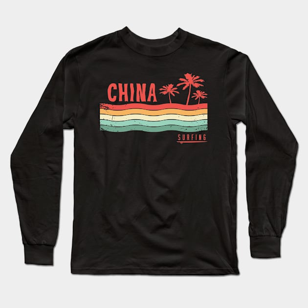 China surfing Long Sleeve T-Shirt by SerenityByAlex